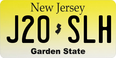 NJ license plate J20SLH