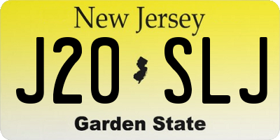 NJ license plate J20SLJ