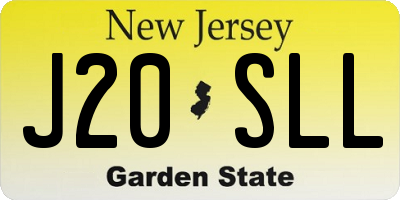 NJ license plate J20SLL
