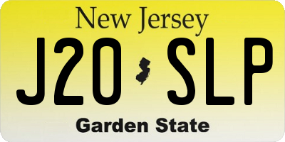 NJ license plate J20SLP