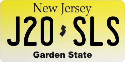 NJ license plate J20SLS