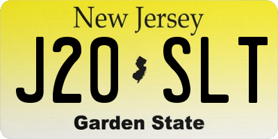 NJ license plate J20SLT