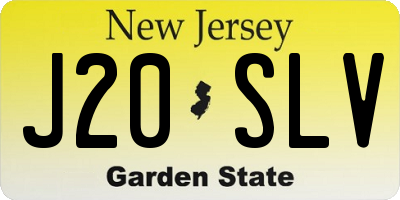 NJ license plate J20SLV