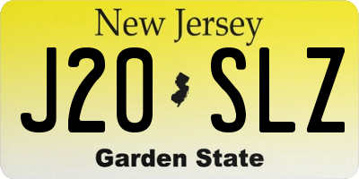 NJ license plate J20SLZ
