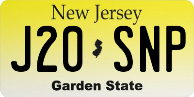 NJ license plate J20SNP