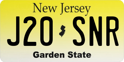NJ license plate J20SNR