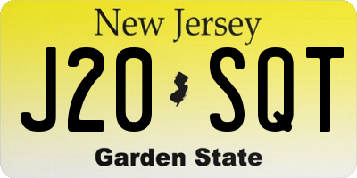 NJ license plate J20SQT