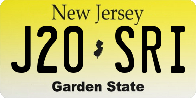 NJ license plate J20SRI