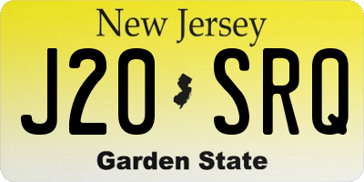 NJ license plate J20SRQ