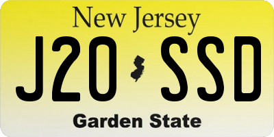 NJ license plate J20SSD