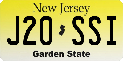 NJ license plate J20SSI