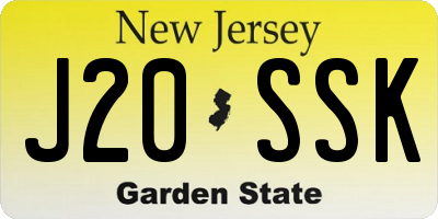 NJ license plate J20SSK