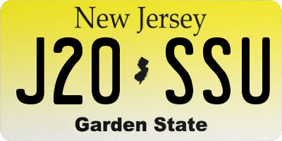 NJ license plate J20SSU
