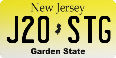 NJ license plate J20STG