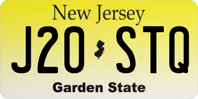 NJ license plate J20STQ