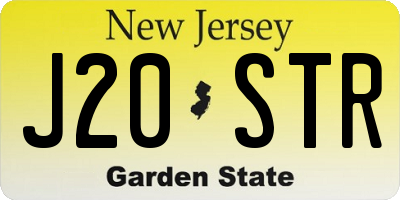 NJ license plate J20STR