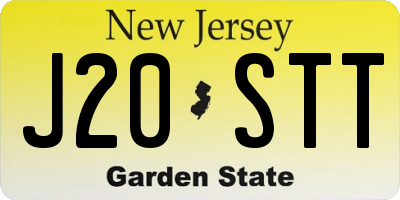 NJ license plate J20STT