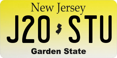 NJ license plate J20STU