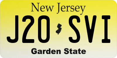 NJ license plate J20SVI