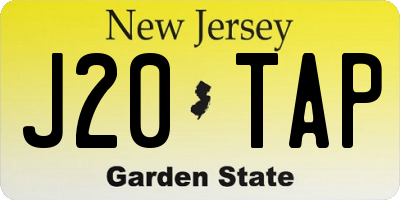 NJ license plate J20TAP