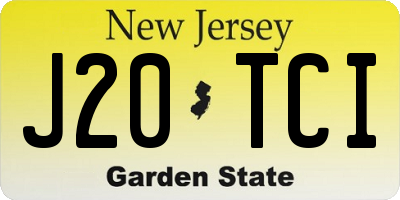 NJ license plate J20TCI