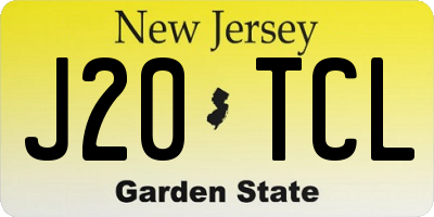 NJ license plate J20TCL