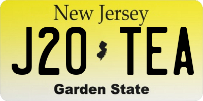 NJ license plate J20TEA