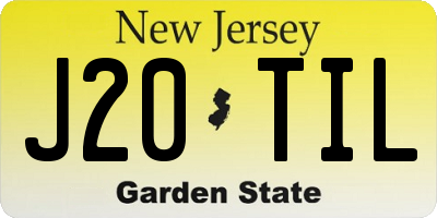NJ license plate J20TIL