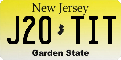 NJ license plate J20TIT