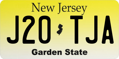 NJ license plate J20TJA