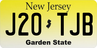 NJ license plate J20TJB