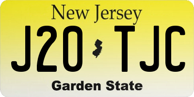 NJ license plate J20TJC