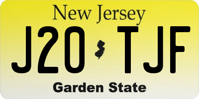 NJ license plate J20TJF