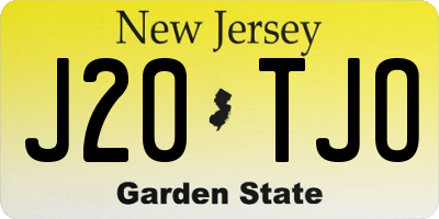 NJ license plate J20TJO