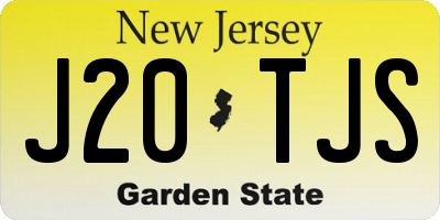 NJ license plate J20TJS