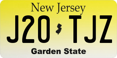 NJ license plate J20TJZ
