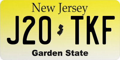 NJ license plate J20TKF