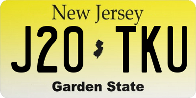 NJ license plate J20TKU