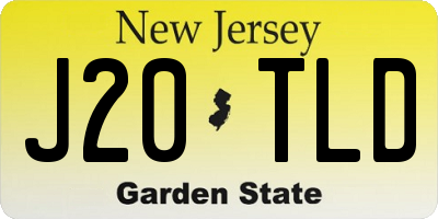 NJ license plate J20TLD