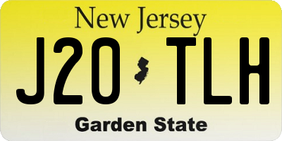 NJ license plate J20TLH