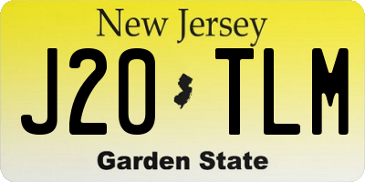 NJ license plate J20TLM