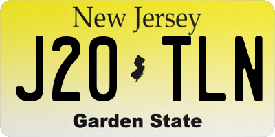 NJ license plate J20TLN