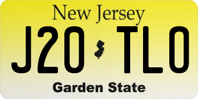 NJ license plate J20TLO