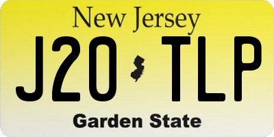NJ license plate J20TLP