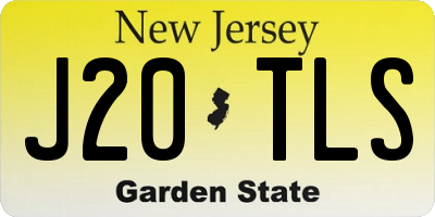 NJ license plate J20TLS