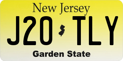 NJ license plate J20TLY