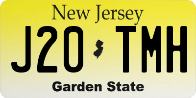 NJ license plate J20TMH