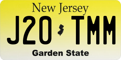NJ license plate J20TMM