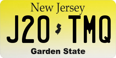 NJ license plate J20TMQ