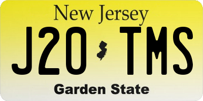 NJ license plate J20TMS